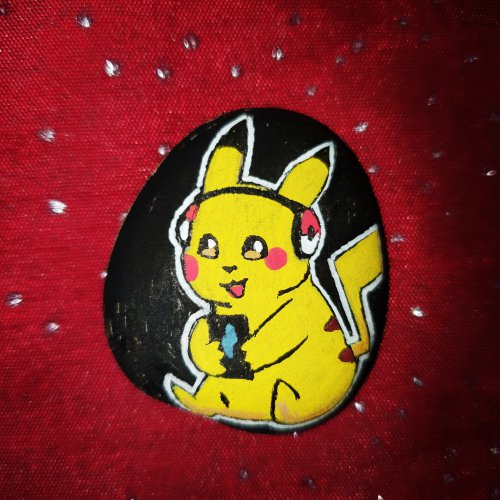 Pikachu is listening music
