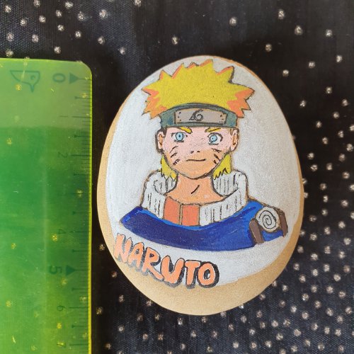 Naruto sur galet - Viens me chasser sur Fb-Rocks