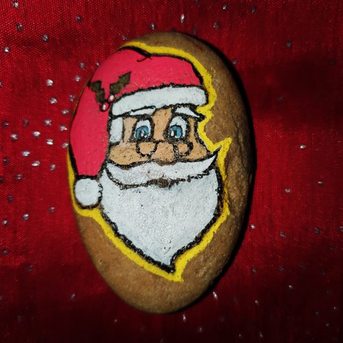 Santa Claus - painted rock