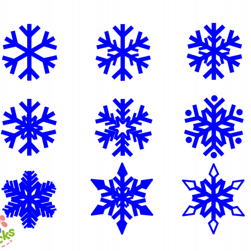 Modèles de flocons de neige - Décoration de Noel