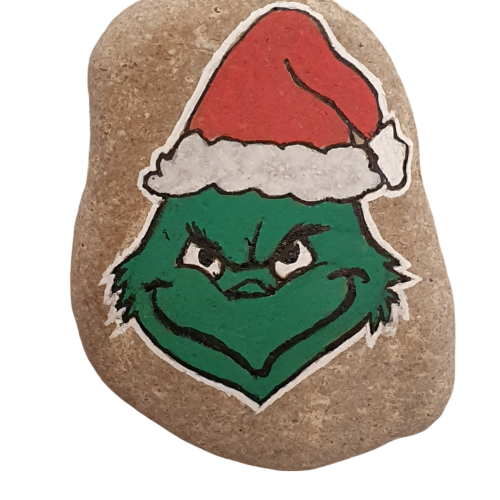 Grinch - Ideas for painting christmas rocks