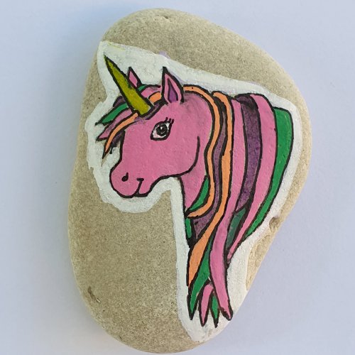 Unicorn - Painted rock