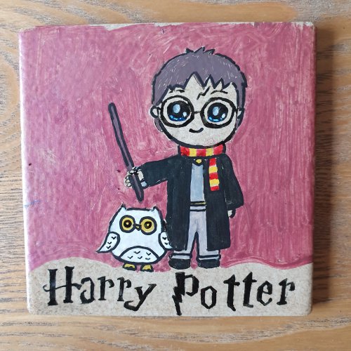 Harry Potter peint sur carrelage