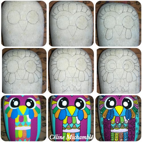 Owl Drawing Step by step Celine Michamble
