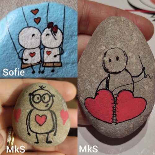 Love drawing on rock