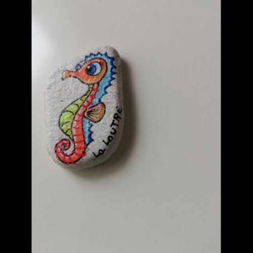 Creator 1772 Seahorse drawing on rock