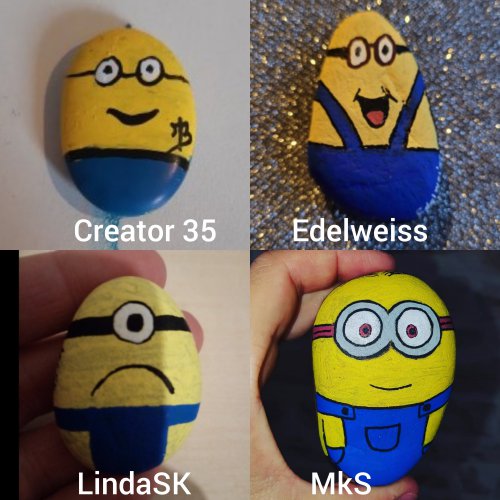 Easy minion.drawings on rock