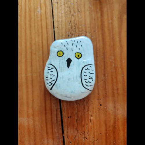 La La Princesse Owl on rock