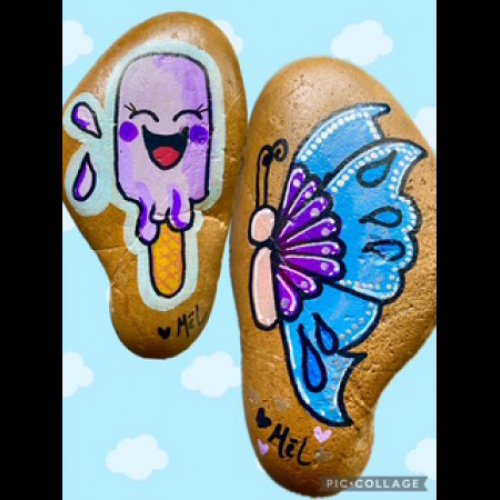 Melb38 A colourful butterfly and a frosty ice lolly