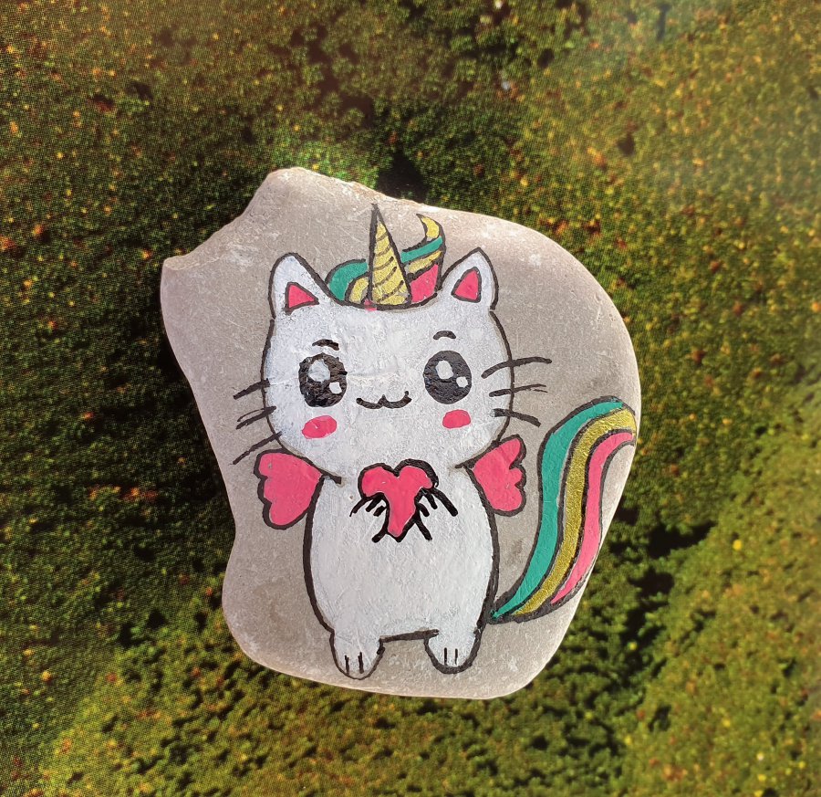 Medium difficulty Unicorn Cat Kawaii : 1632233575.chat.licorne.jpg