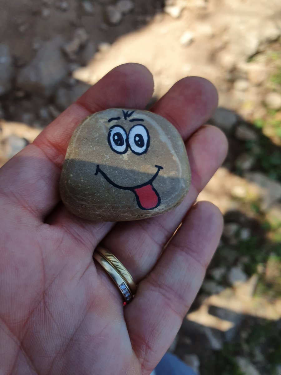 Painted rocks faces, Barbapapa and m&m's He puts out his tongue : 1657107600.il.tire.la.langue.jpg