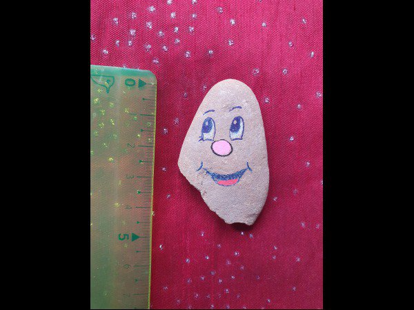 Painted rocks faces, Barbapapa and m&m's Smiley face : 1657108034.tete.souriante.jpg