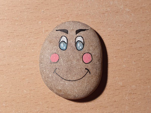 Painted rocks faces, Barbapapa and m&m's Smile : 1657109766.sourire.jpg