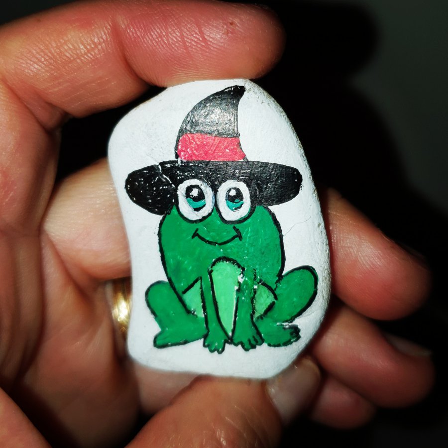 Halloween Frog with a hat : 1661160565.grenouille.a.chapeau.jpg