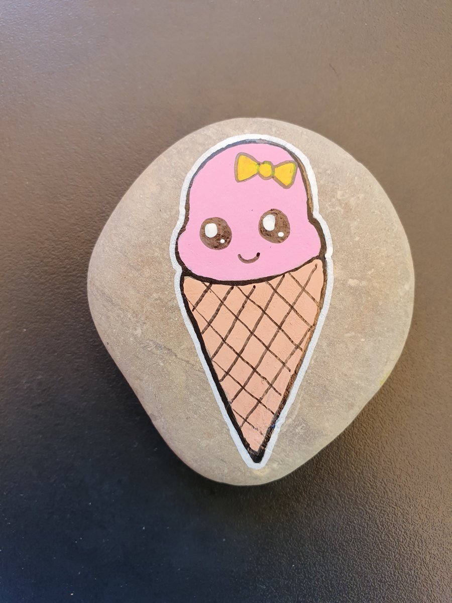 Easy rocks Kawaii ice-cream - painted rock : 1662653637.glace.kawaii.jpg