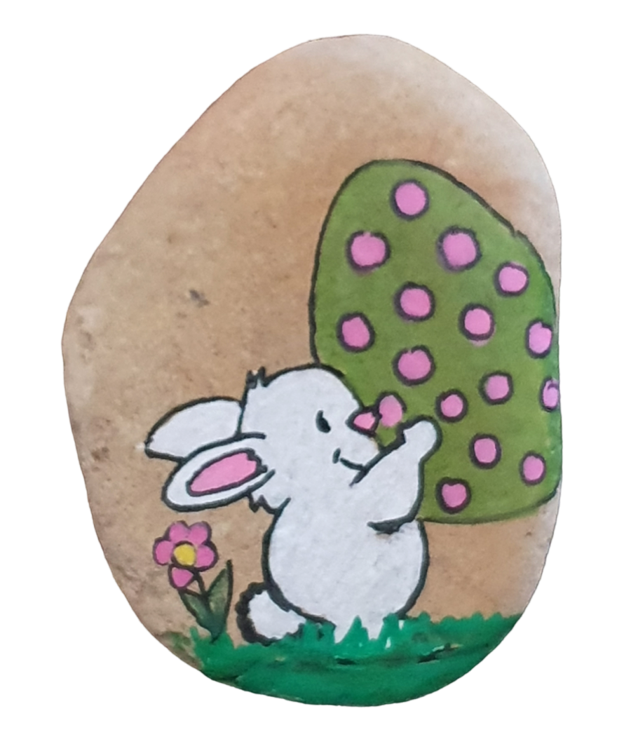 Easter Rabbit carrying an egg : 1678180881.lapin.qui.porte.un.oeuf.png