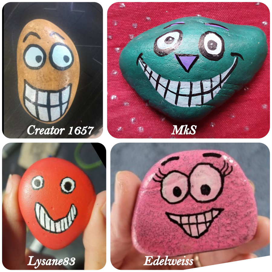 Painted rocks faces, Barbapapa and m&m's Drawing of faces with a big smile : 1698173114.visage.avec.sourire.jpg