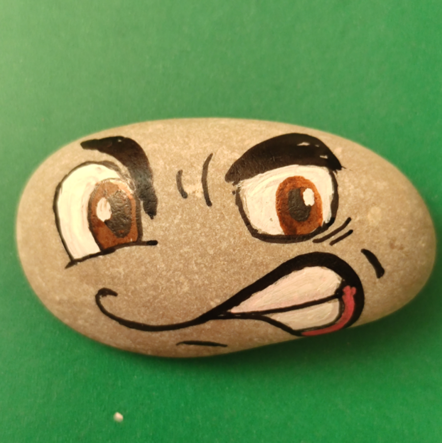 Painted rocks faces, Barbapapa and m&m's He is angry : 1699911197.img.20231113.222631.png