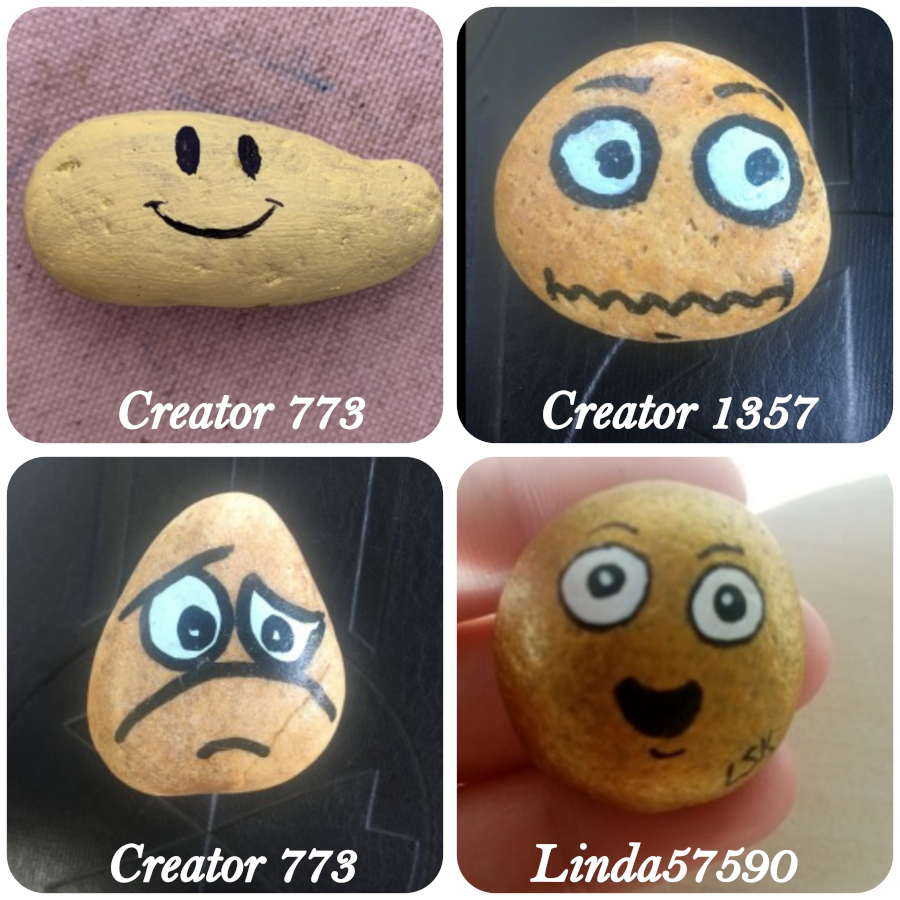 Painted rocks faces, Barbapapa and m&m's Easy drawing for rock painting : 1700253846.tete.simple.sur.galet.jpg