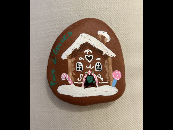 Christmas Painted Rock Cole Gingerbread House Christmas : 1701593895.cole.maison.en.pain.d.epices.noel.2023.jpeg