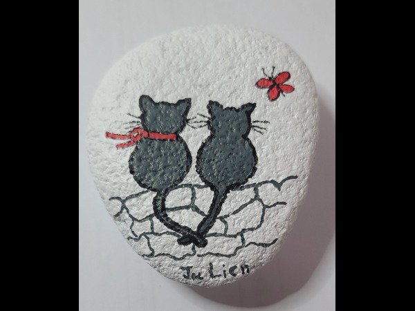 Animal : cat Ju Lien Two cats on a wall : 1705875641.ju.lien.deux.chats.sur.un.mur.jpg