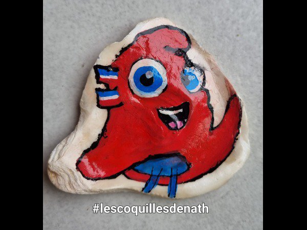 ACCUEIL : Slection du mois LesgaletsdeNath La Mascotte des JO sur coquille : 1719351428.lesgaletsdenath.la.mascotte.des.jo.sur.coquille.jpg