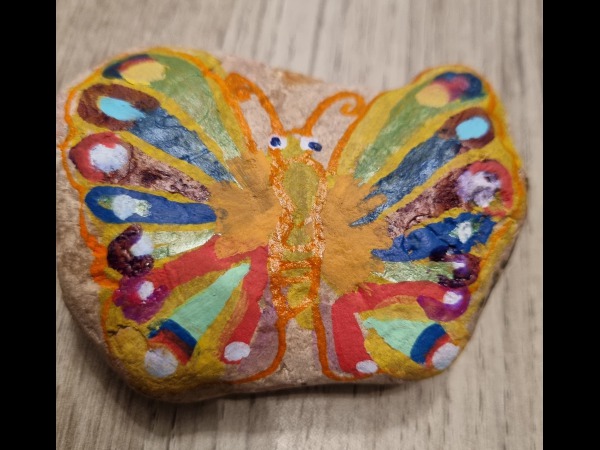 Papillon multicolor cr par #lesgaletsdeNath