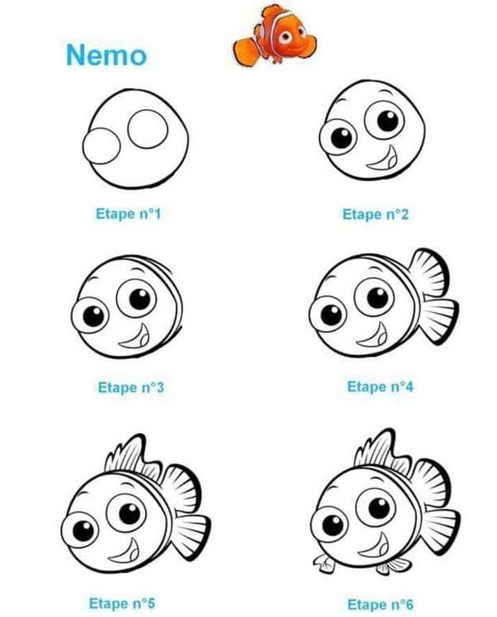 Tutoriel dessiner peindre Nemo