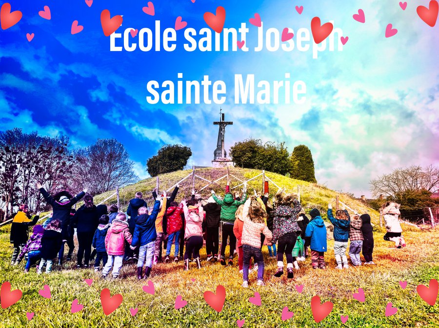 Ecole Saint Joseph et Sainte Marie VALLON SUR GEE‍ des galets peints pour Pâques