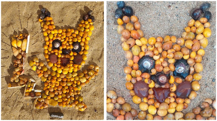 Pikachu sur la plage - Beach4art