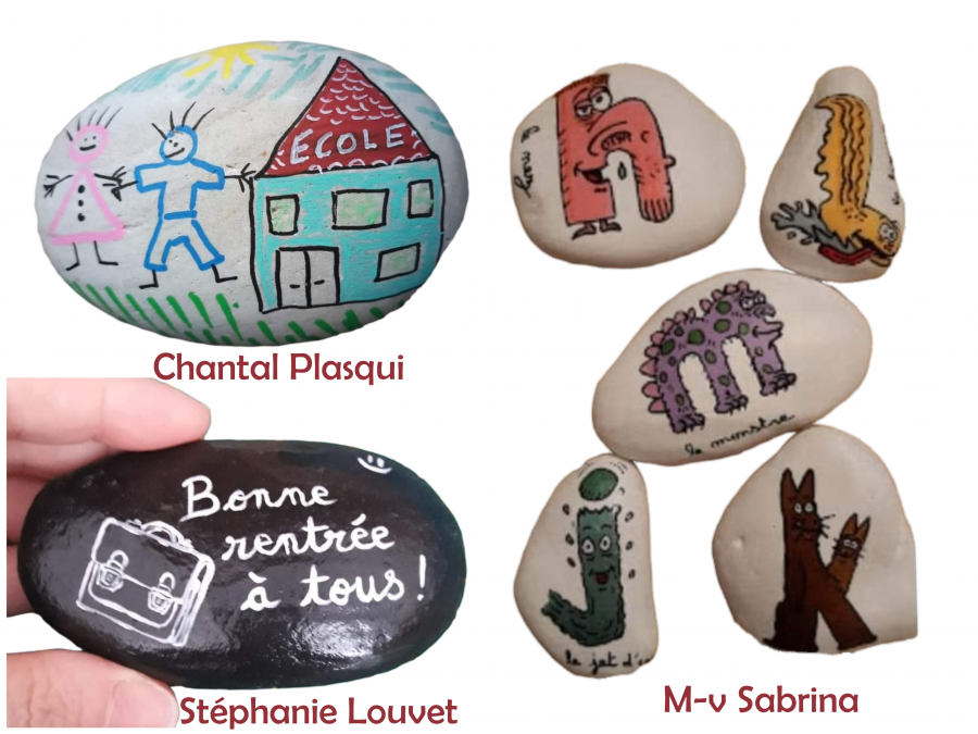 Rentrée des classes galet peint