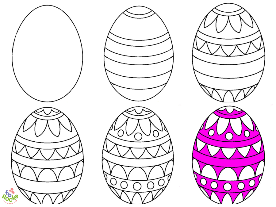 Tutoriel de dessin pour un oeuf de Pâques