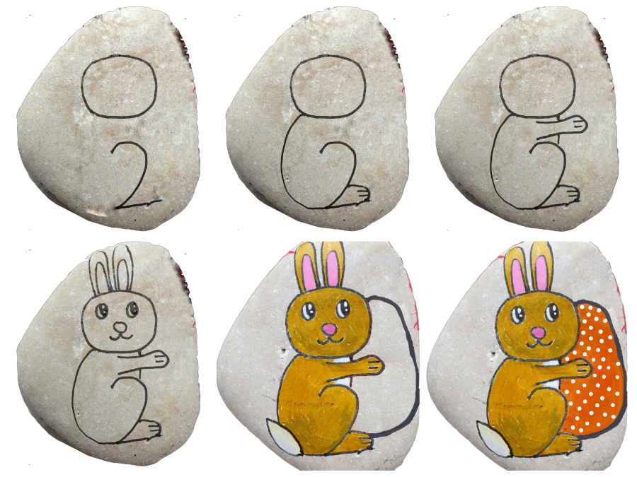 HOWAF Pâques Sacs à Main à Colorier & Couleurs Stylo,DIY Sac de Peinture  des Enfants Doodle Sac Graffiti de Pâques Oeuf de Poussin Lapin, pour  Enfant