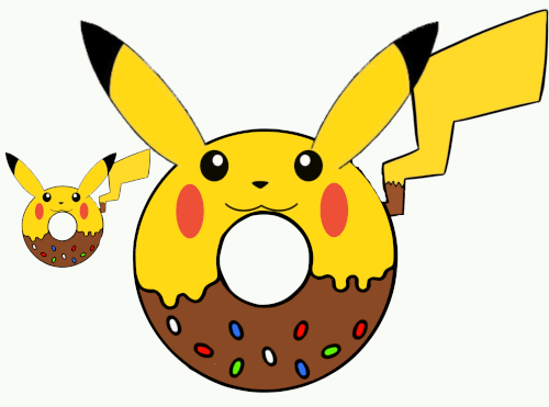 Dessin de Pikachu facile en donut