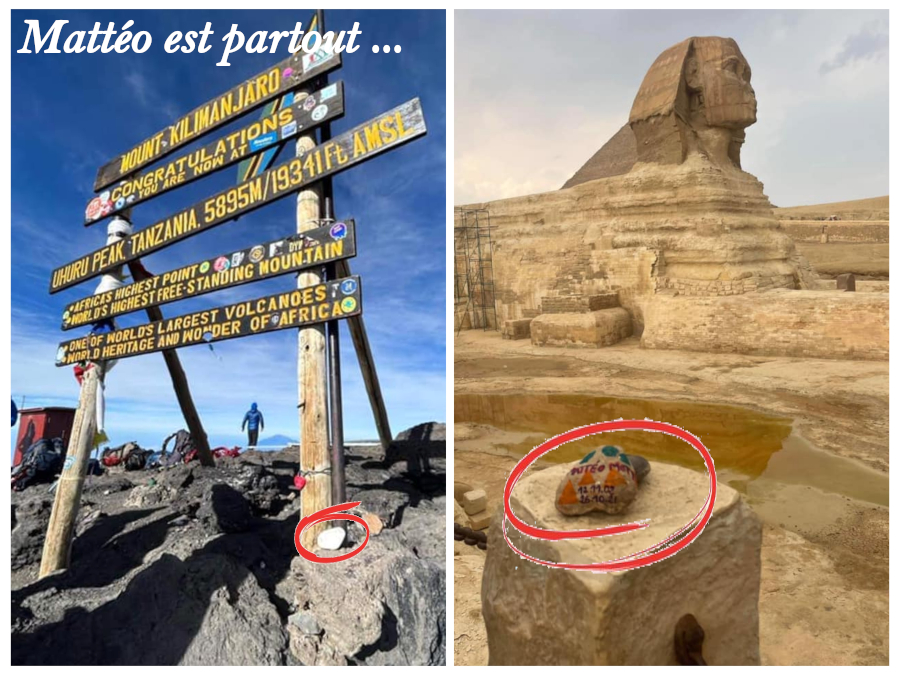Les pierres qui chantent Kilimandjaro et pyramide