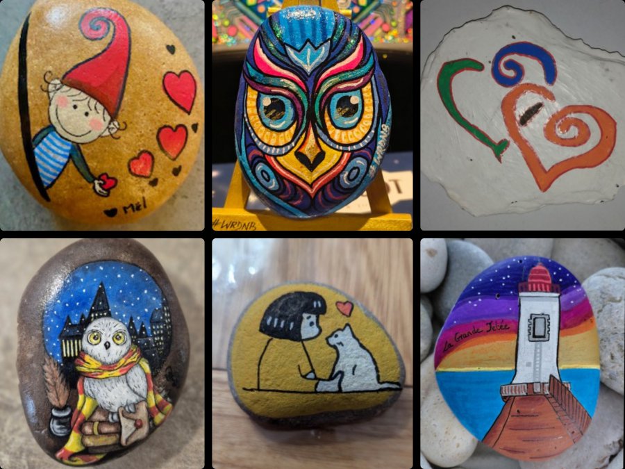 Painted rock artwork
