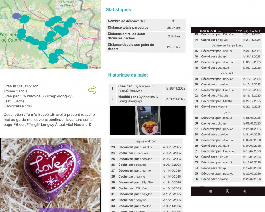 Beau voyage galet peint